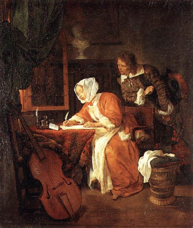 METSU, Gabriel The Letter-Writer Surprised sg china oil painting image